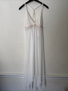Delicate Linea Donatella Ivory Lace Babydoll Chemise KES020 Size M NWT